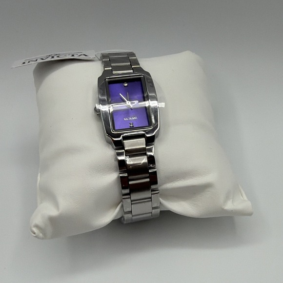 Invicta Wildflower 69438 Women Quartz Watch Rectangular Purple Steel New W Tags main image 13